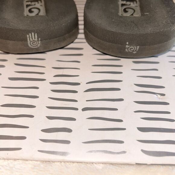 Teva Gray Olowahu Womens‎ Mush Flip Flop Sandals Slides Size 9 Beach Festival - Picture 7 of 9